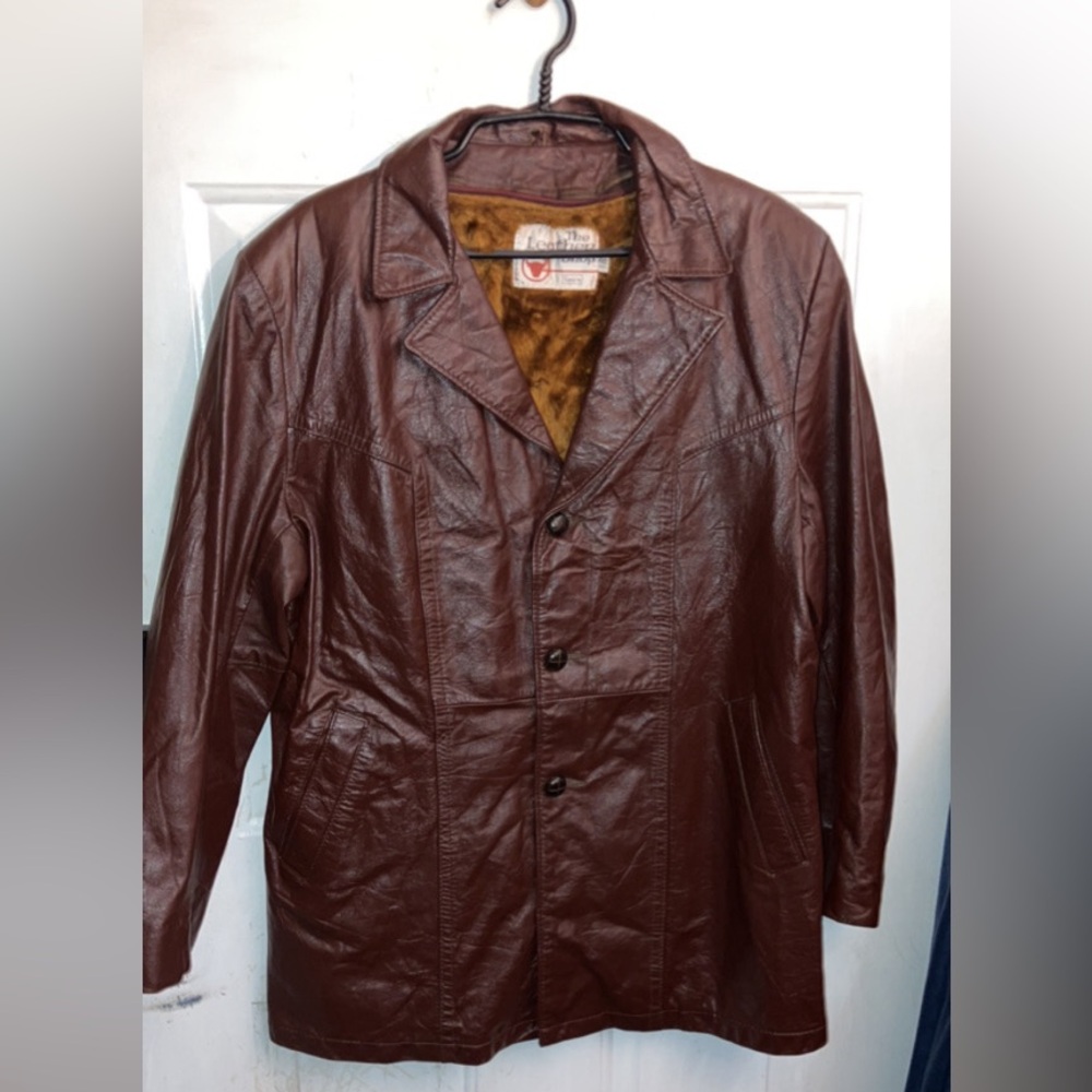 The leather shop Men's Brown Leather Jacket